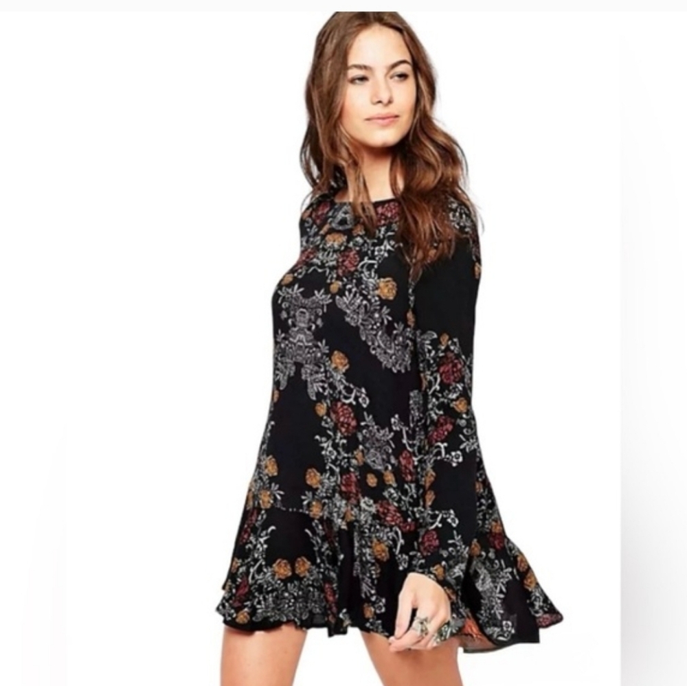 FREE PEOPLE * Smooth Talker Open Back Tunic / Mini Dress * Size Small * POCKETS!